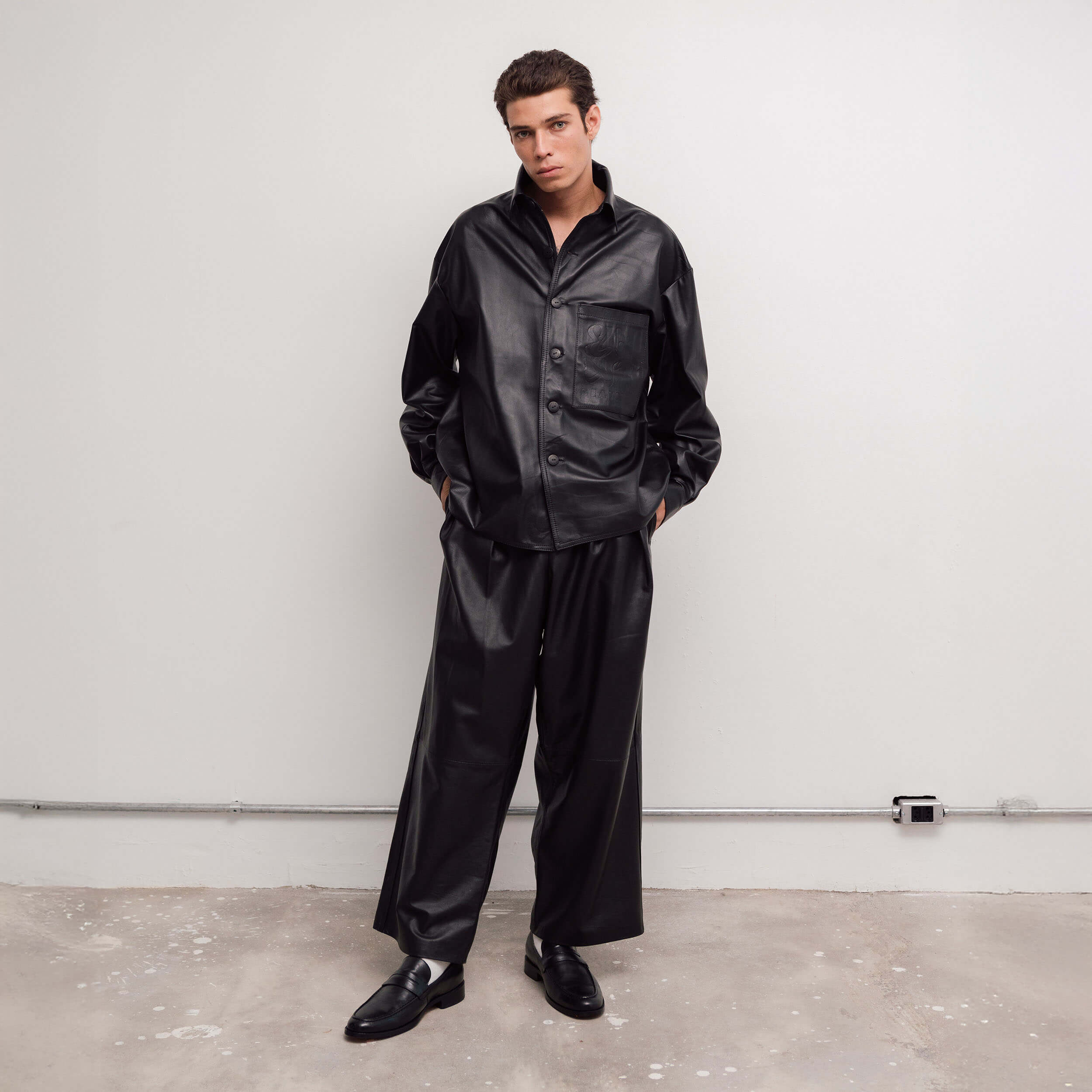 Camisa couro CLP010 – Preta